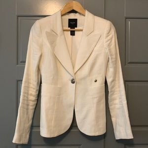 White Linen Smythe Blazer, Size 6.